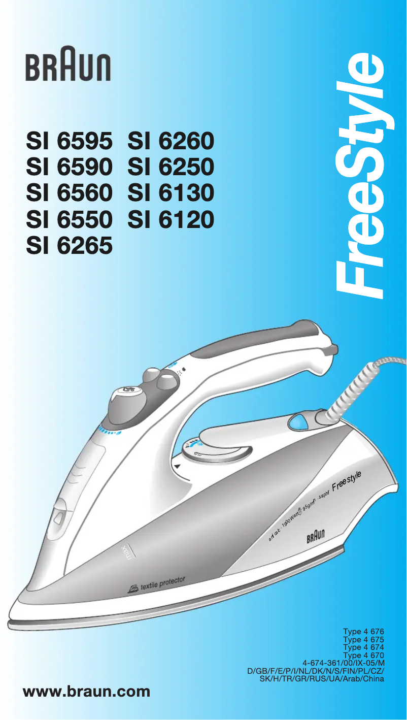 Page 1 de la notice Manuel utilisateur Braun FreeStyle SI 6130