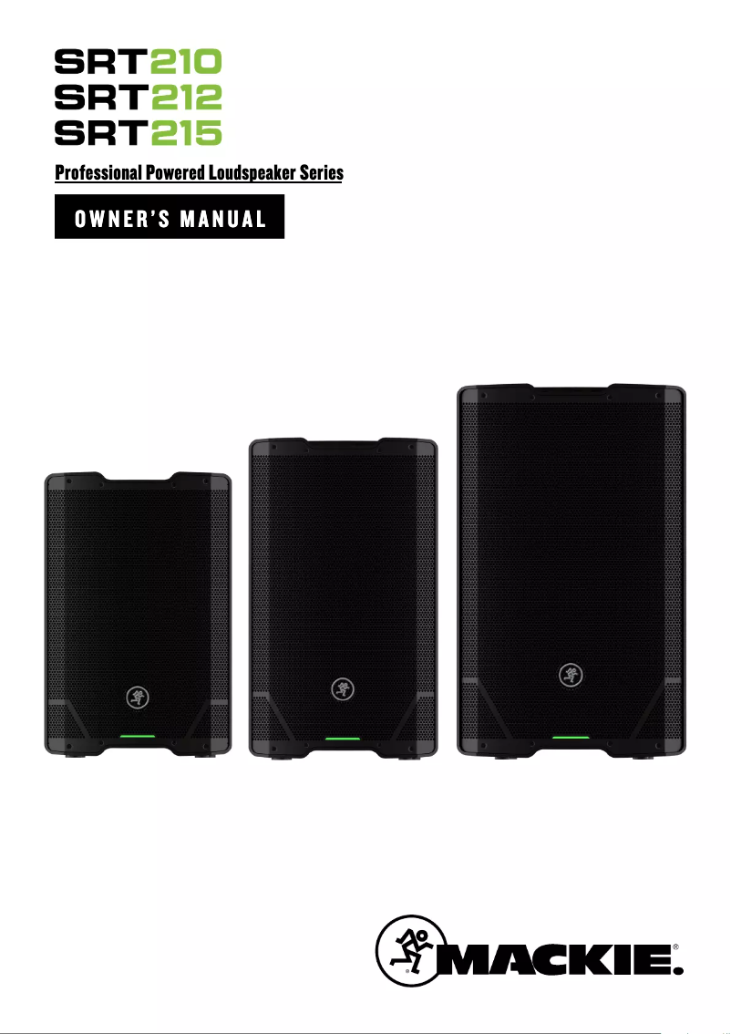 Page 1 de la notice Manuel utilisateur Mackie SRT210