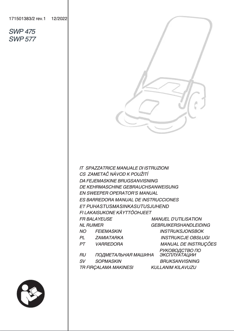 Page 1 de la notice Manuel utilisateur Stiga SWP 577