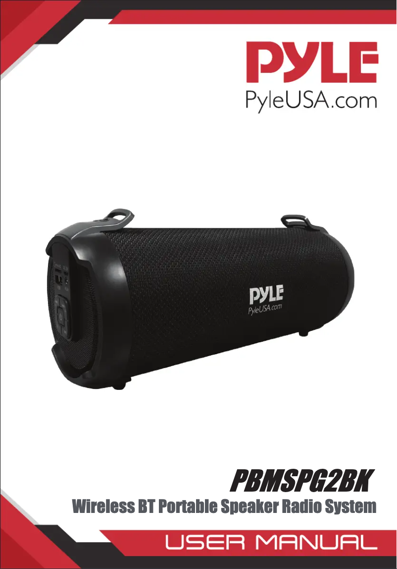 Page 1 de la notice Manuel utilisateur Pyle PBMSPG2BK