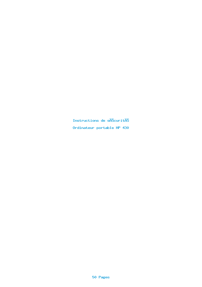 Image de la première page du manuel de l'appareil 430