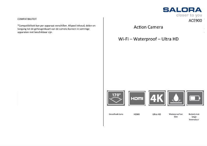 Page 1 de la notice Manuel utilisateur Salora ACE900