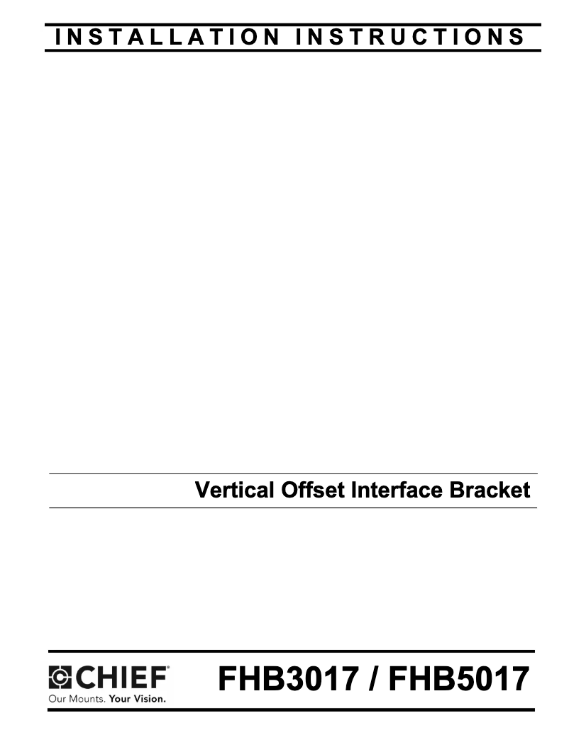 Página 1 del manual Manual de usuario Chief Fusion FHB3017