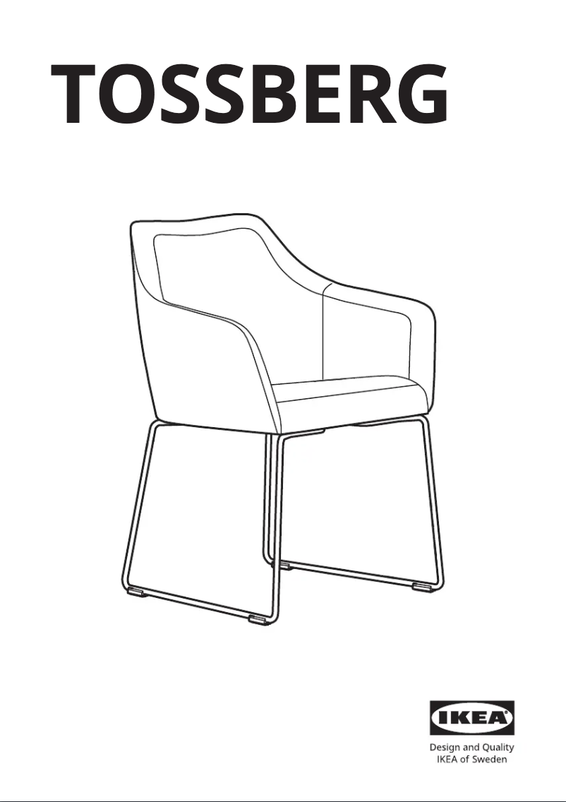 Page 1 de la notice Manuel utilisateur Ikea TOSSBERG 605.844.38