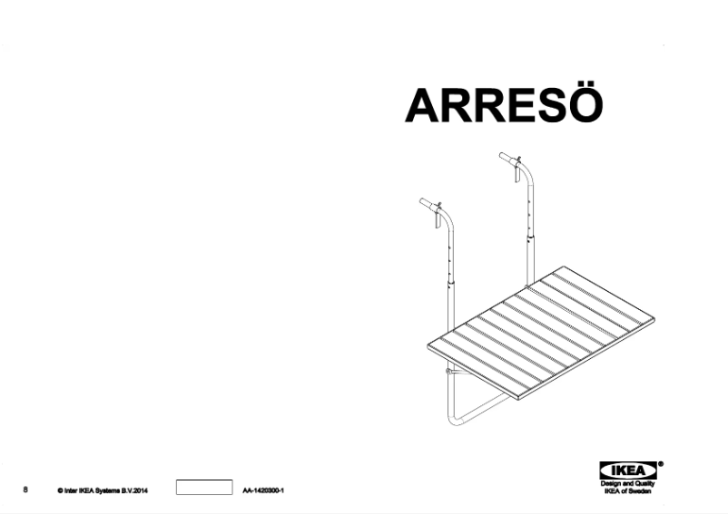 Page 1 de la notice Manuel utilisateur Ikea ARRESO