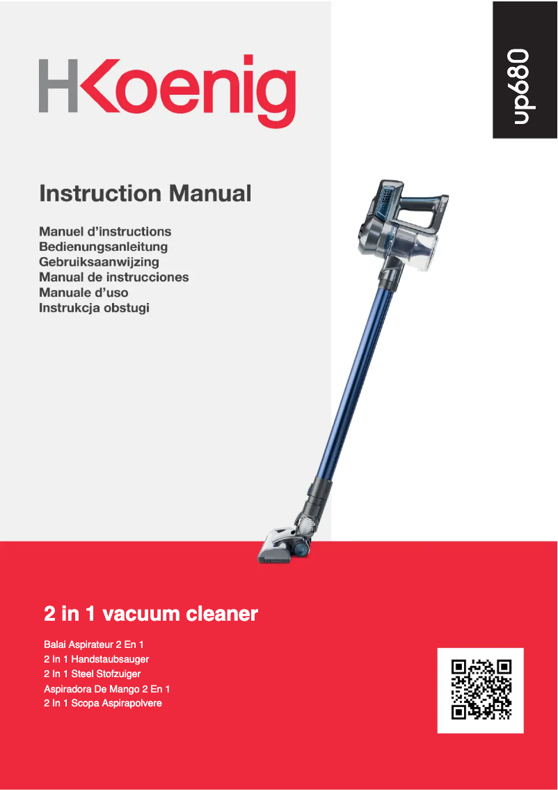 Page 1 de la notice Manuel utilisateur H.Koenig UP680