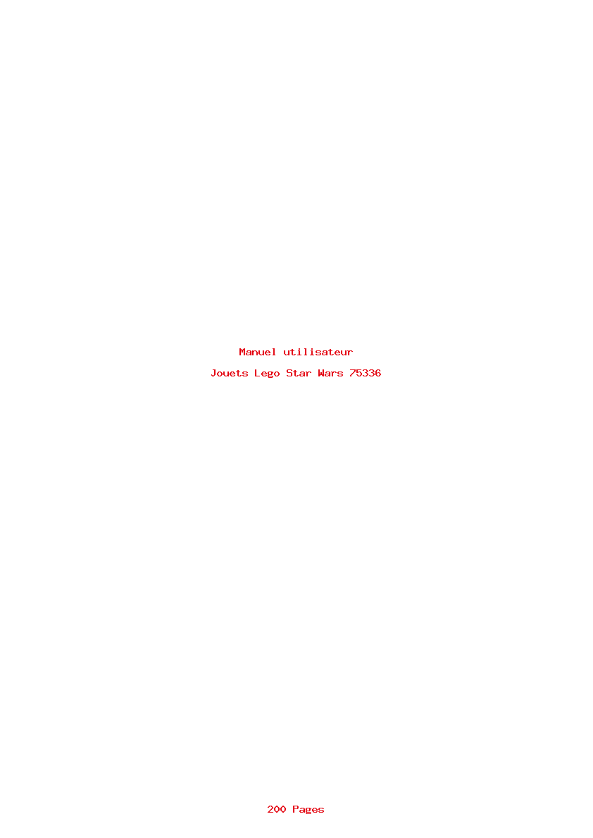 Page 1 de la notice Manuel utilisateur Lego Star Wars 75336