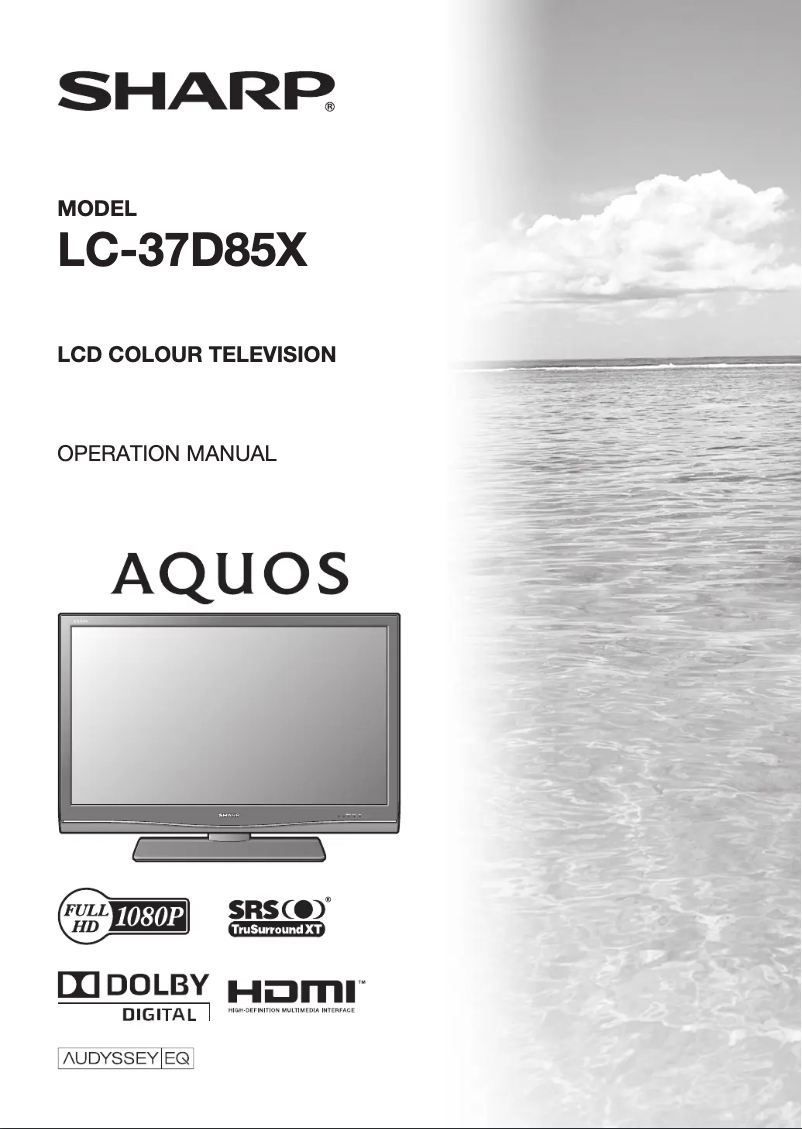 Página 1 del manual Manual de usuario Sharp LC-37D85X