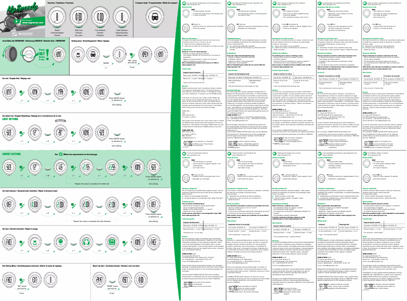 Page 1 de la notice Manuel utilisateur Sigma MySpeedy