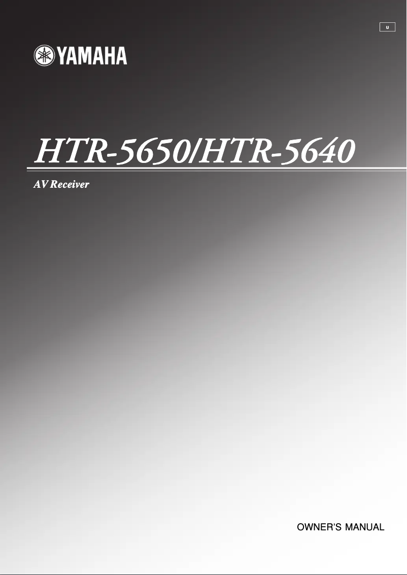 Page 1 de la notice Manuel utilisateur Yamaha HTR-5650