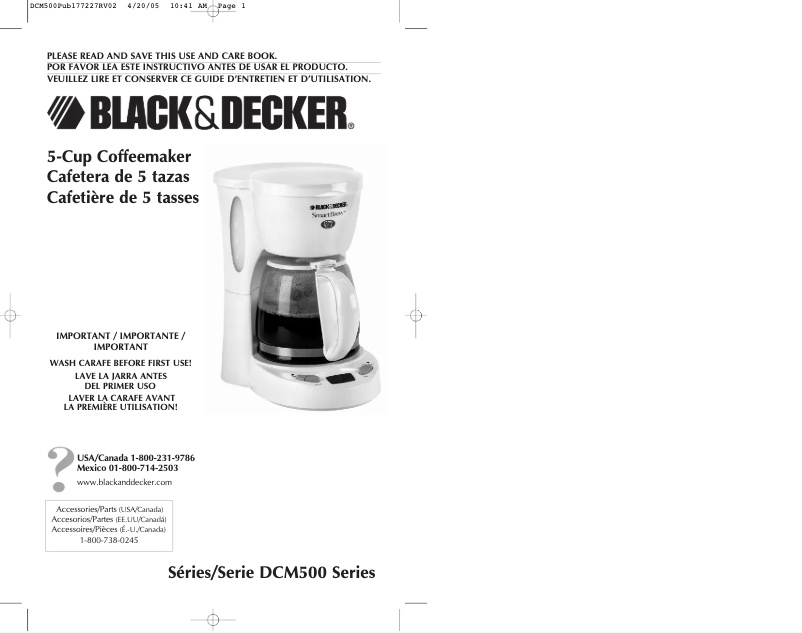Page 1 of the manual User Manual Black & Decker DCM550