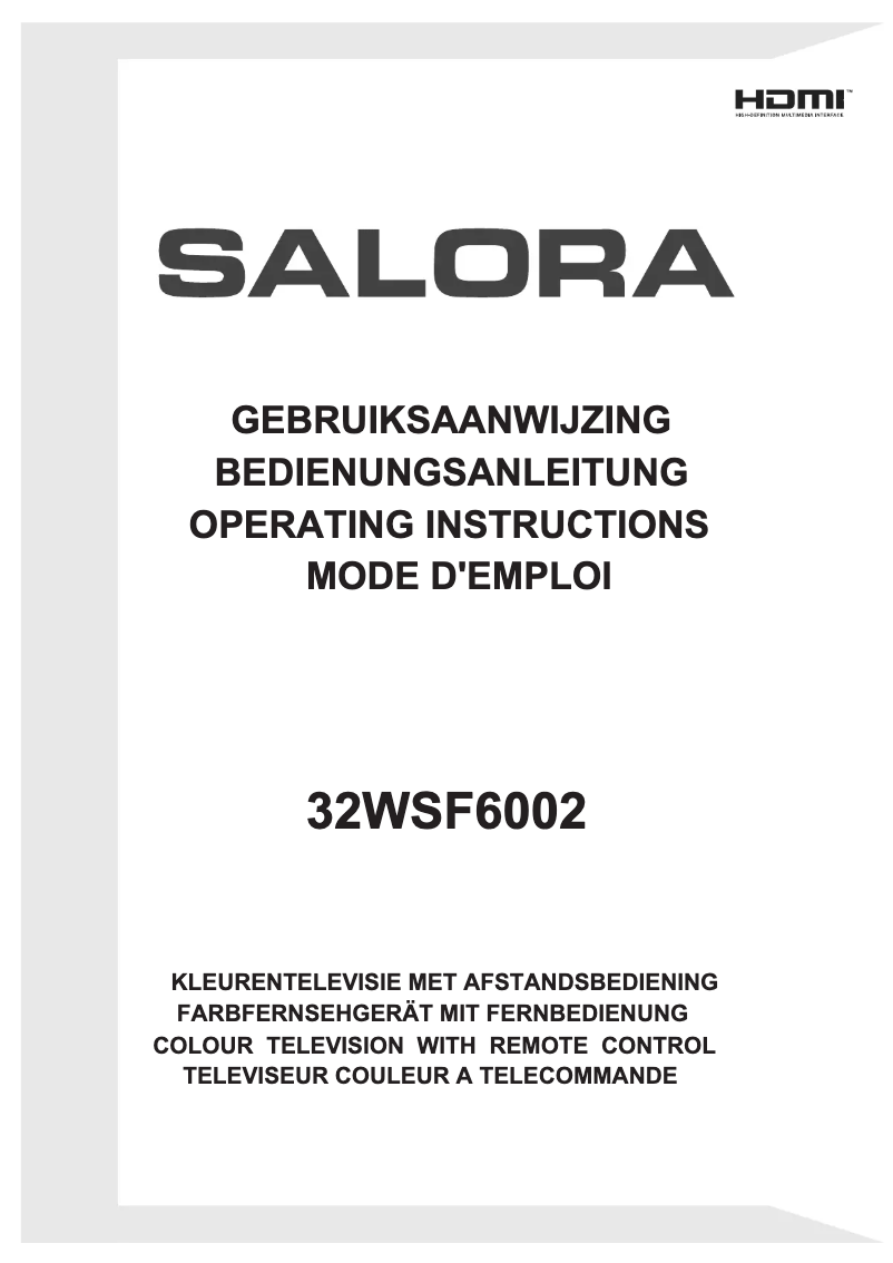 Page 1 de la notice Manuel utilisateur Salora 32WSF6002