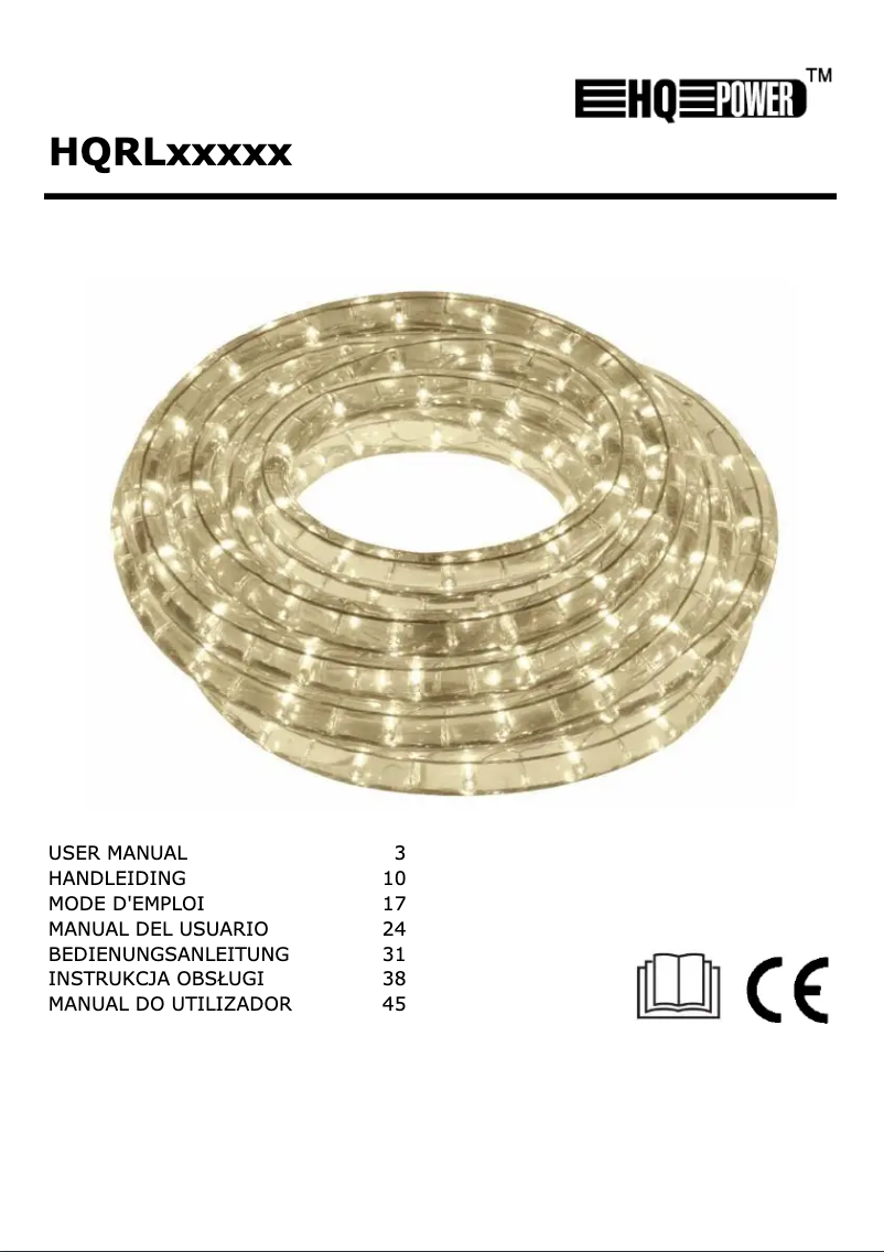 Page 1 de la notice Manuel utilisateur HQ Power HQRL09006