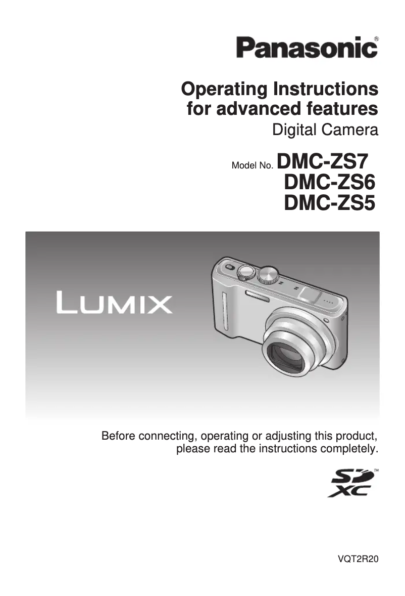 Page 1 of the manual User Manual Panasonic Lumix DMC-ZS7K