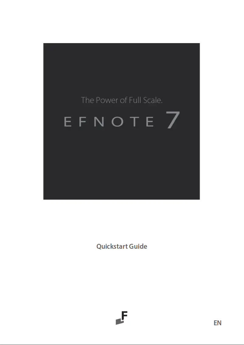 Page 1 de la notice Manuel utilisateur Efnote 7