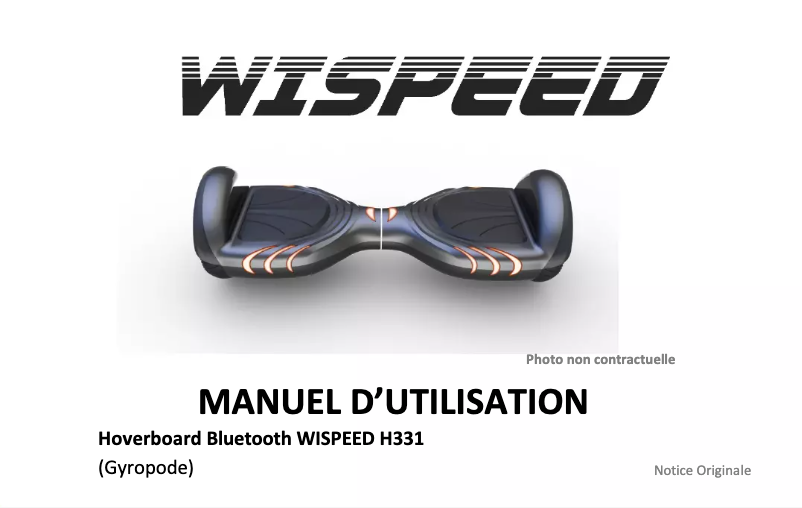 Page 1 de la notice Manuel utilisateur Wispeed H331