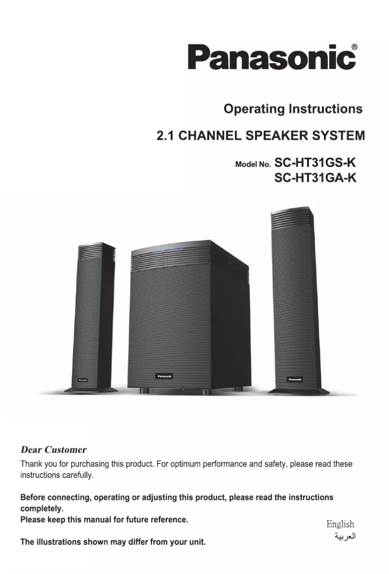 Page 1 de la notice Manuel utilisateur Panasonic SC-HT31