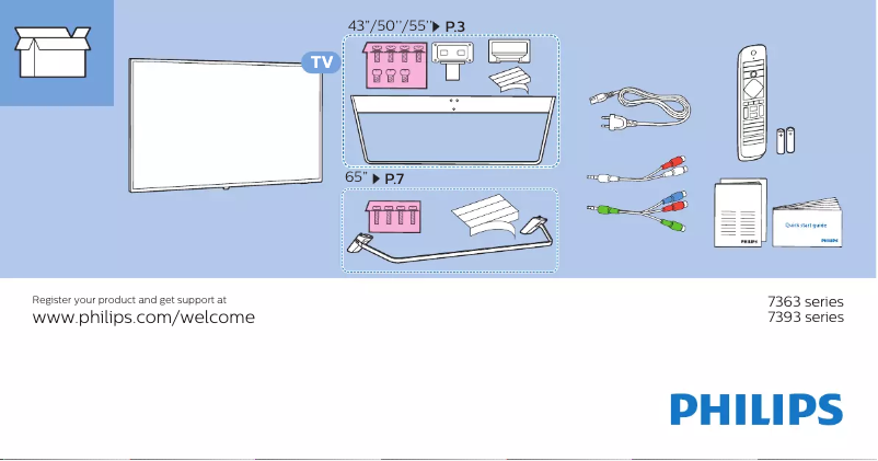 Image de la première page du manuel de l'appareil 50PUS7363