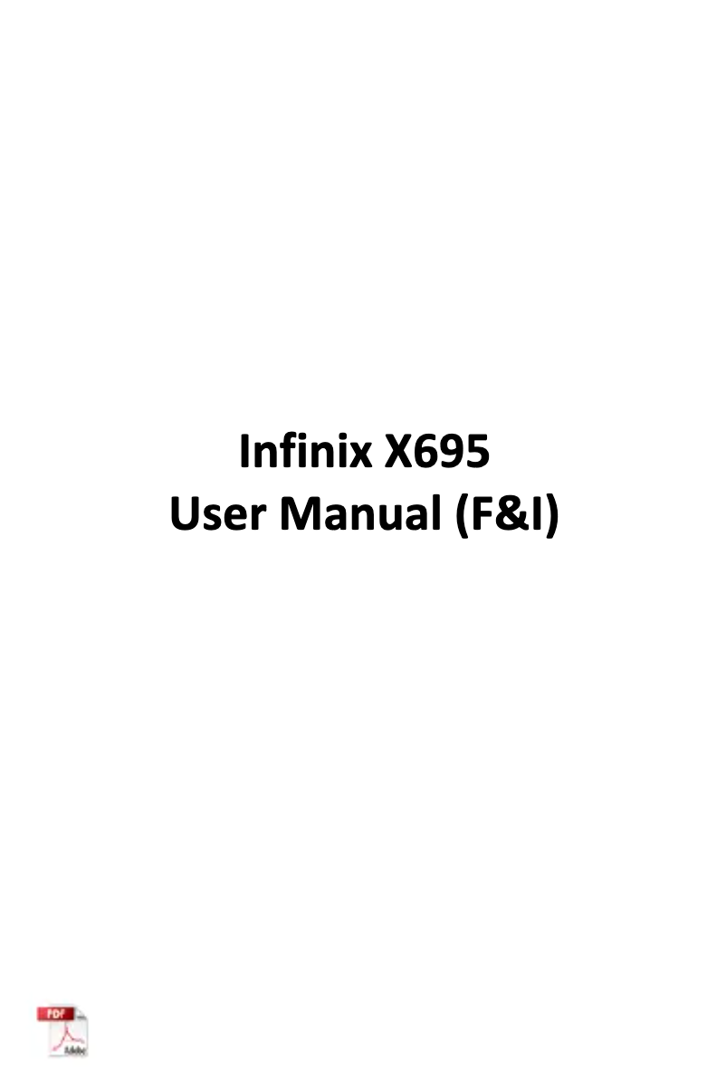 Page 1 de la notice Manuel utilisateur Infinix X695
