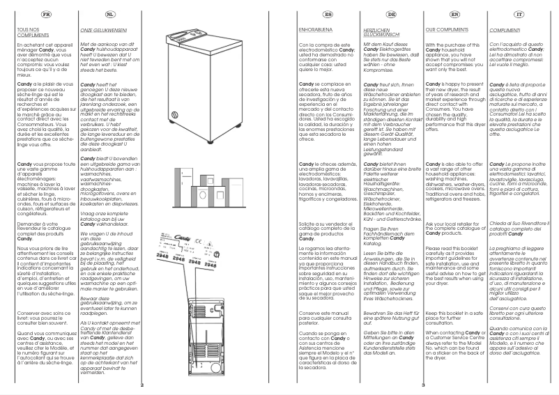 Page 1 de la notice Manuel utilisateur Candy AB CST 100 X