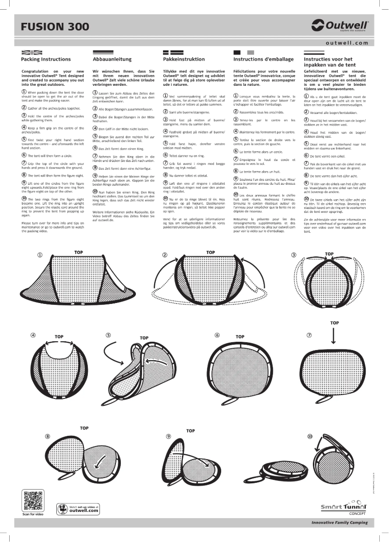 Page 1 de la notice Manuel utilisateur Outwell Smart Tunnal Fusion 300