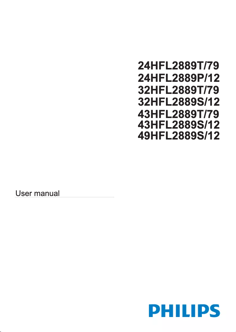 Page 1 of the manual User Manual Philips 49HFL2889S