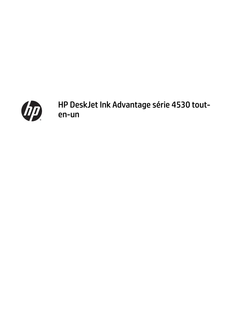 Page n°1 - Manuel utilisateur HP DeskJet Ink Advantage 4530