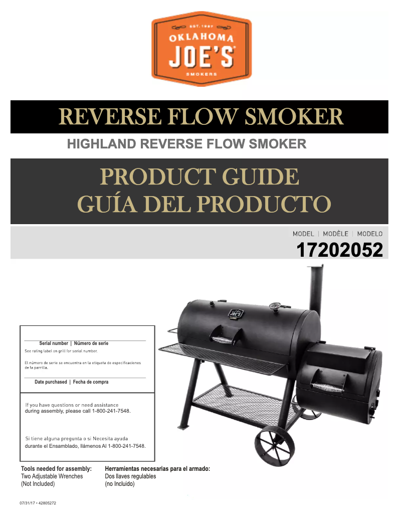 Page 1 of the manual User Manual Char-Broil 17202052