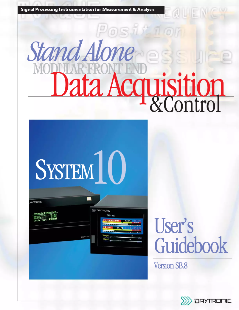 Page 1 de la notice Manuel utilisateur Daytronic 10DISU