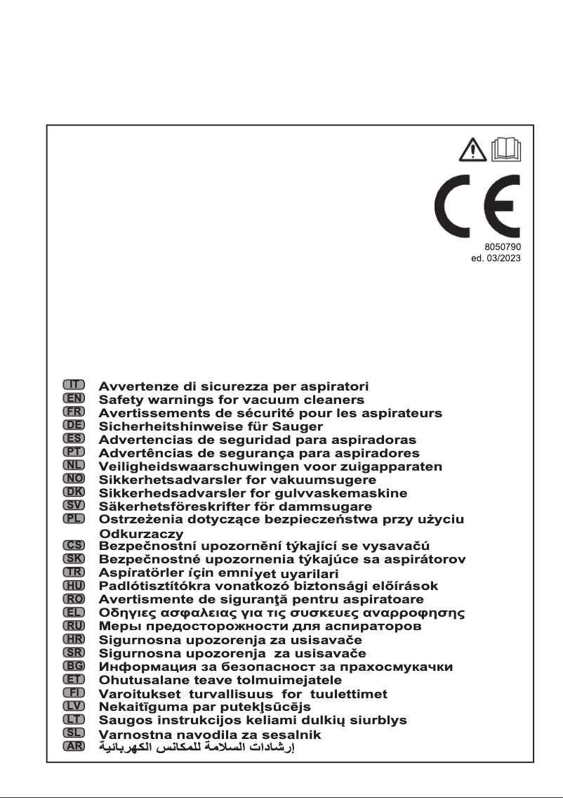 Page 1 de la notice Instructions de sécurité Ghibli & Wirbel POWER D 22 I