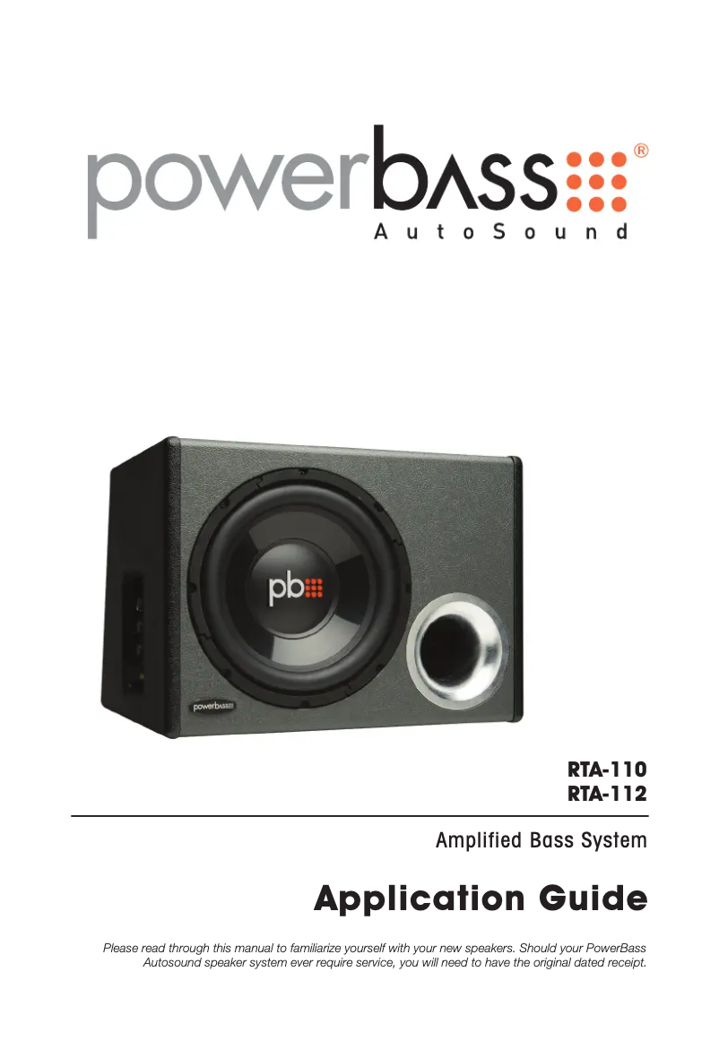 Página 1 del manual Manual de usuario PowerBass RTA-112