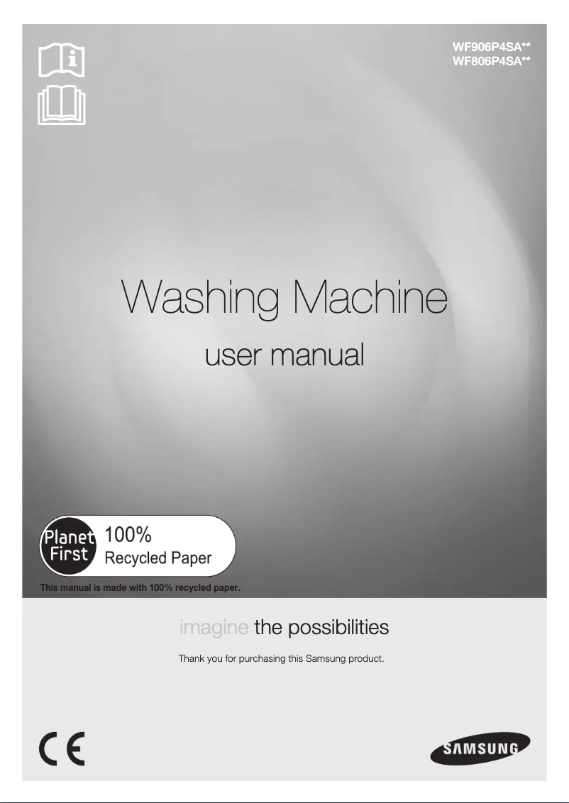 Page 1 de la notice Manuel utilisateur Samsung WF806P4SAWQ3