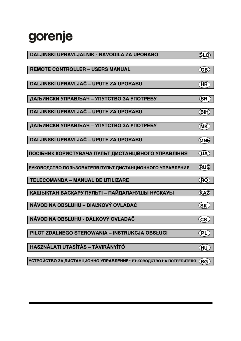 Página 1 del manual Manual de usuario Gorenje KAM26PDAH