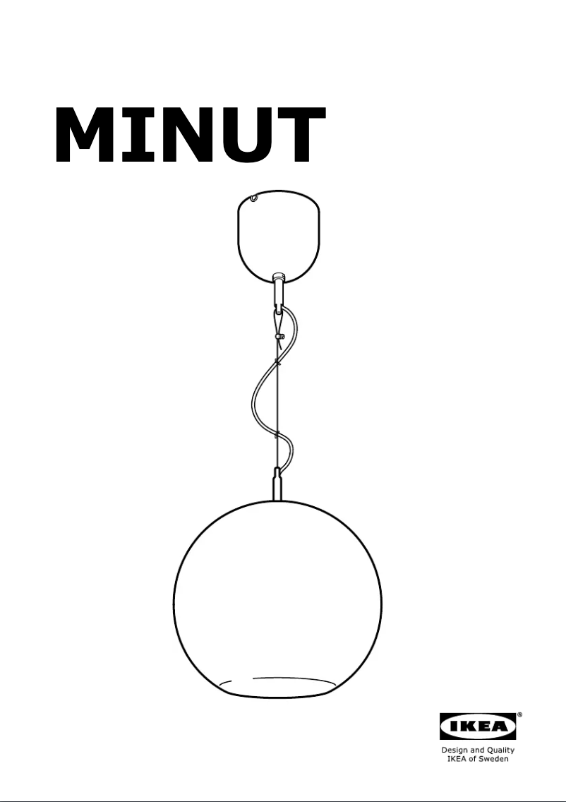 Page 1 de la notice Manuel utilisateur Ikea MINUT (Ceiling)