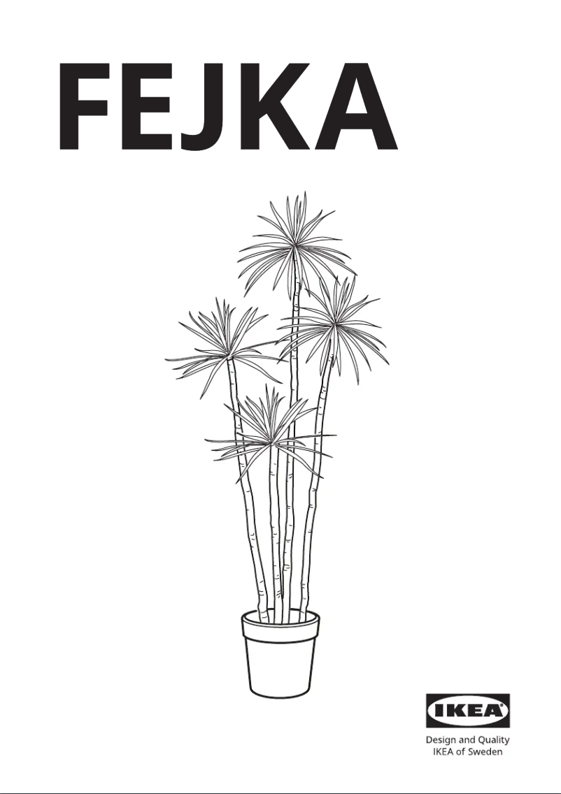 Page 1 de la notice Manuel utilisateur Ikea FEJKA 505.486.34
