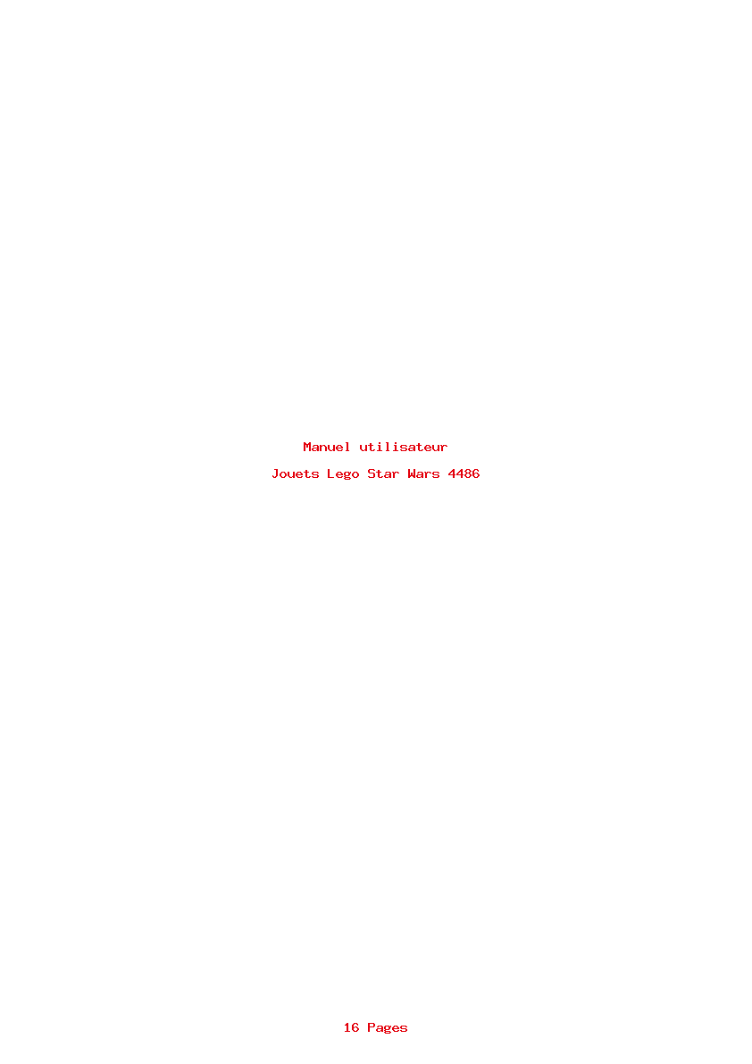 Page 1 de la notice Manuel utilisateur Lego Star Wars 4486