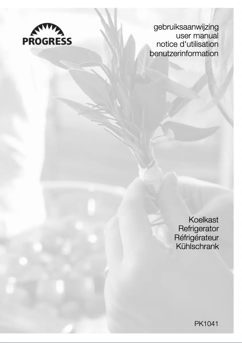 Page 1 de la notice Manuel utilisateur Progress PK1041