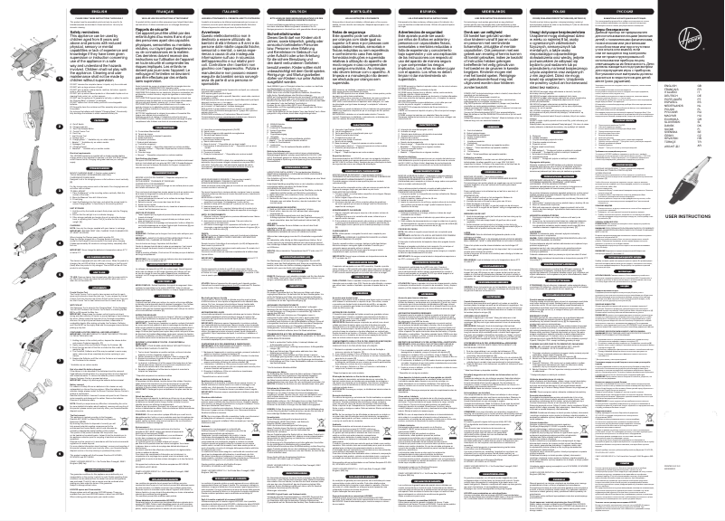 Page 1 de la notice Manuel utilisateur Hoover Jive Lithium HJ72WDLB 011