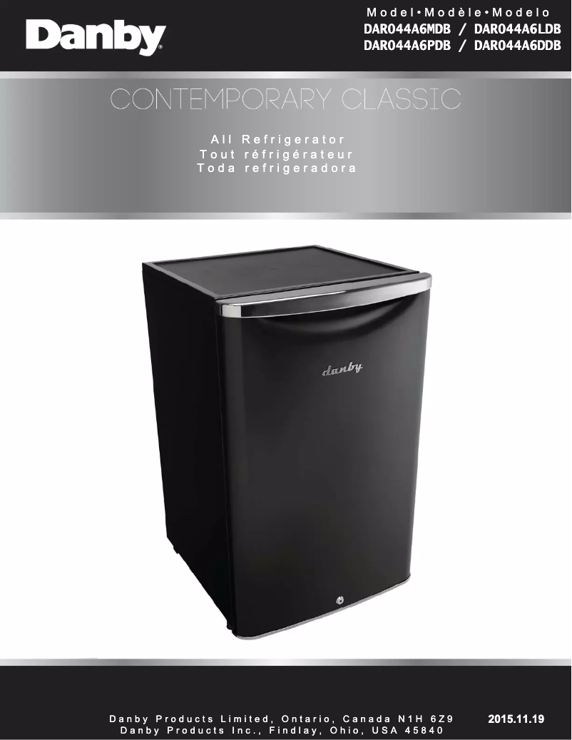 Page 1 de la notice Manuel utilisateur Danby DAR044A6