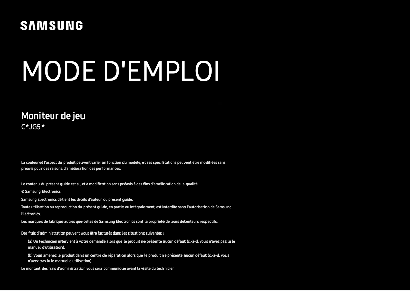 Page n°1 - Manuel utilisateur Samsung C32JG54QQU