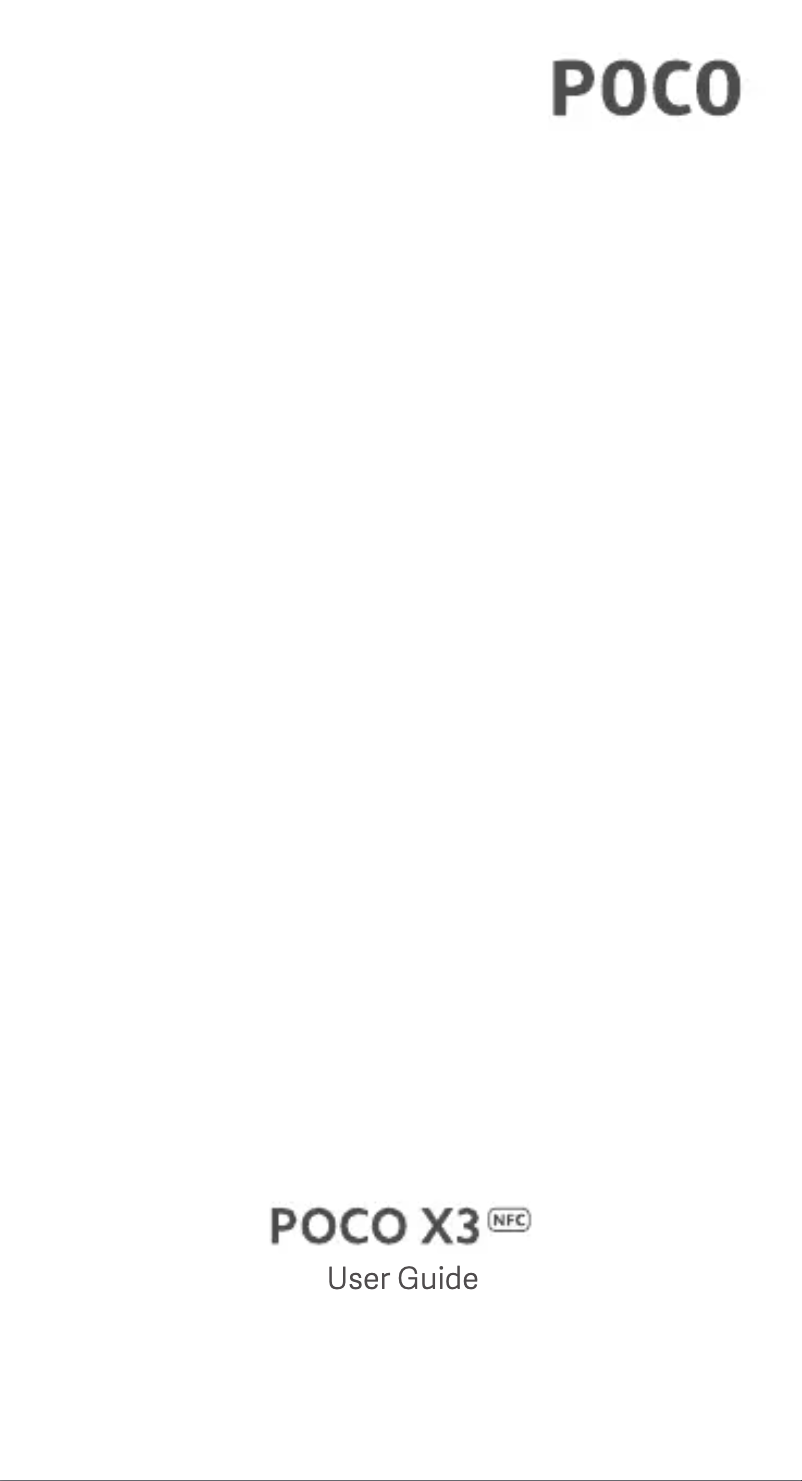 Page 1 de la notice Manuel utilisateur Xiaomi Poco X3