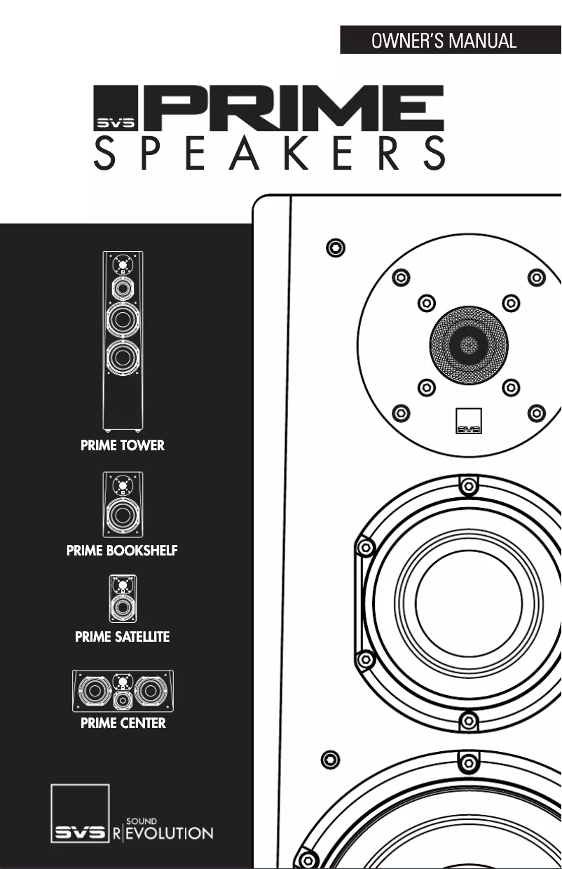 Page 1 de la notice Manuel utilisateur SVS Prime Satellite 2.1