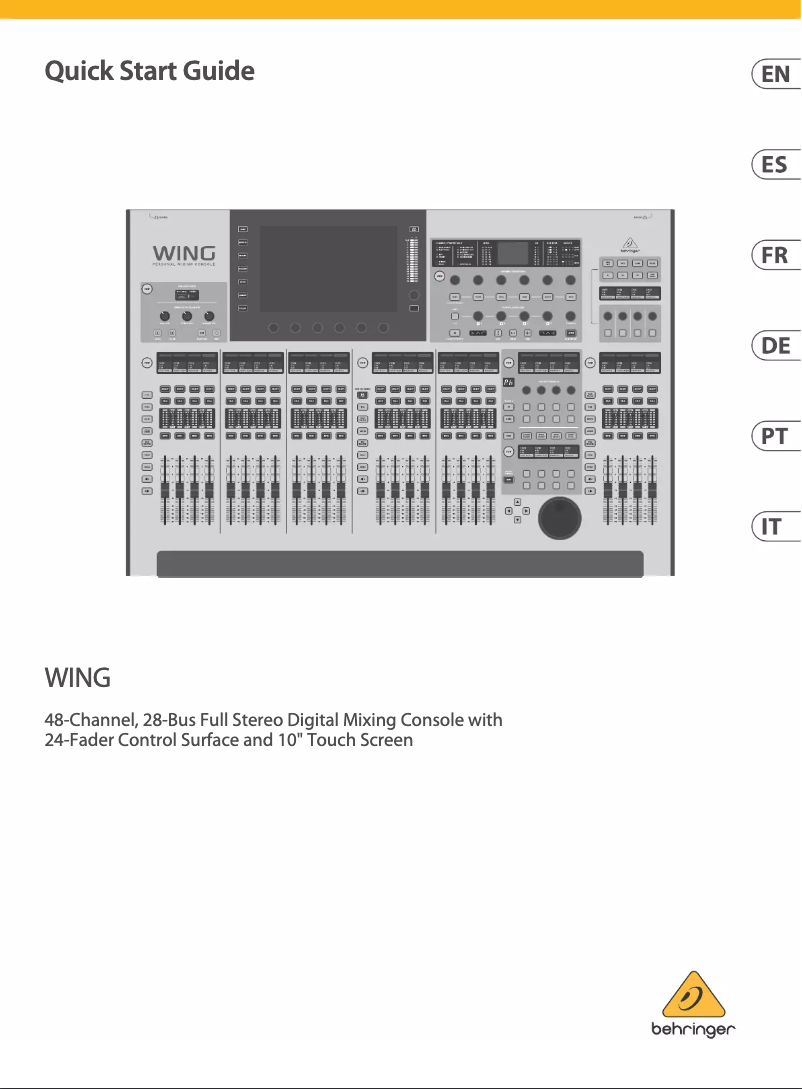 Página 1 del manual Manual de usuario Behringer WING