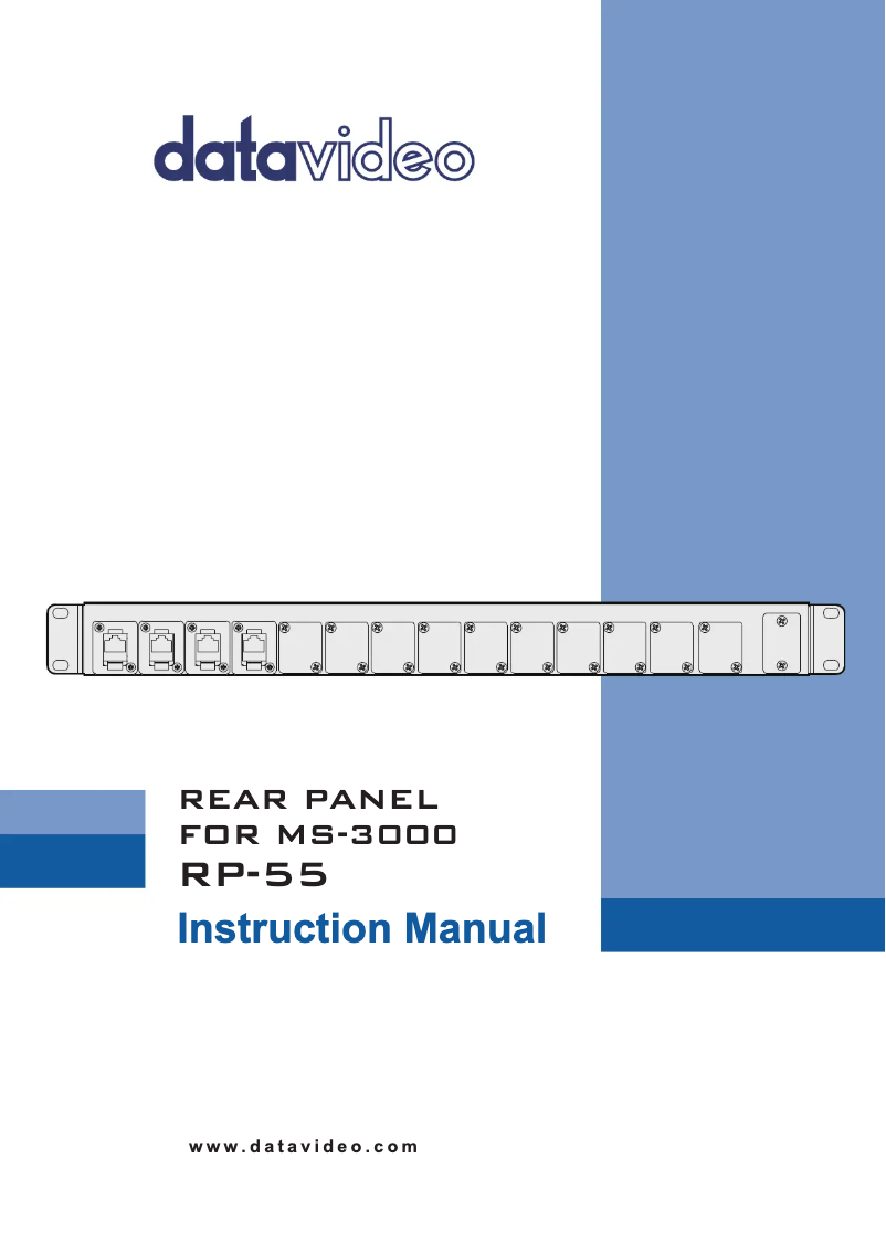 Page 1 de la notice Manuel utilisateur DataVideo RP-55