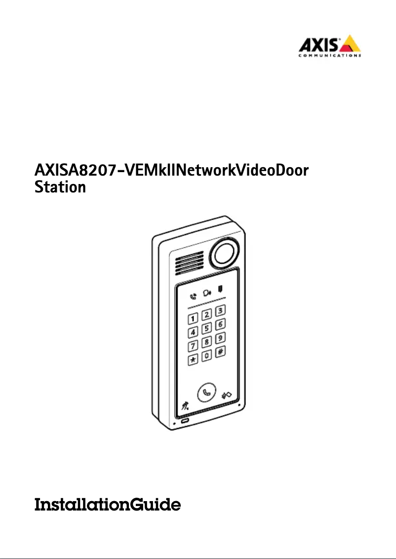 Page 1 de la notice Manuel utilisateur Axis A8207-VE MkII