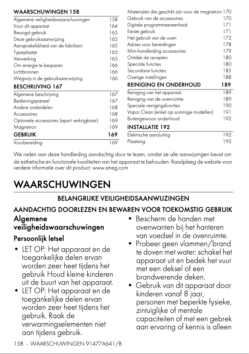 Página 1 del manual Manual de usuario Smeg SO4902M1N