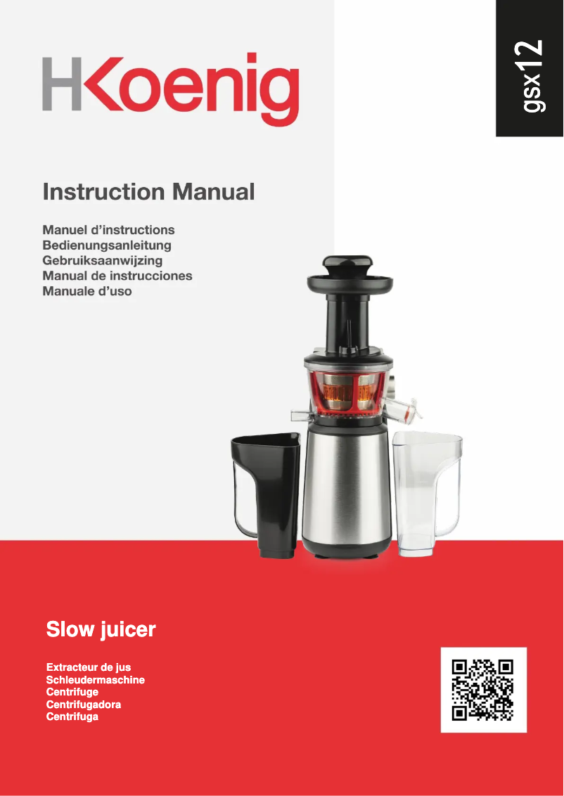 Página 1 del manual Manual de usuario H.Koenig GSX12