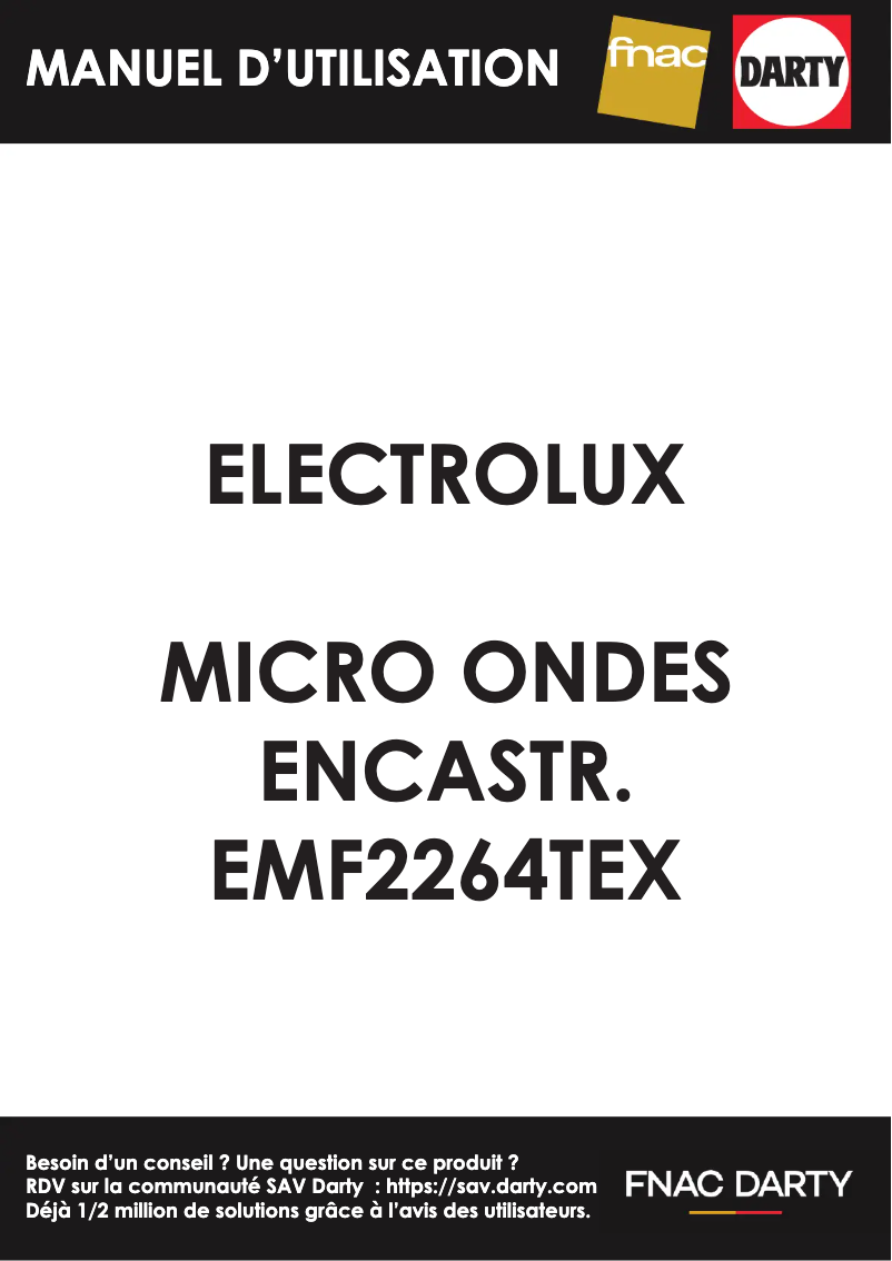 Página 1 del manual Manual de usuario Electrolux EMF2264TEX