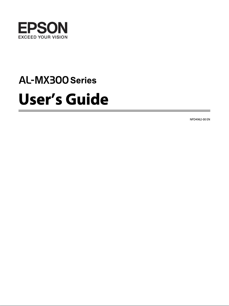 Page 1 de la notice Manuel utilisateur Epson WorkForce AL-MX300DTNF
