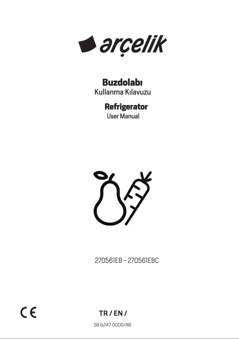 Page 1 de la notice Manuel utilisateur Arçelik 270561 EBC